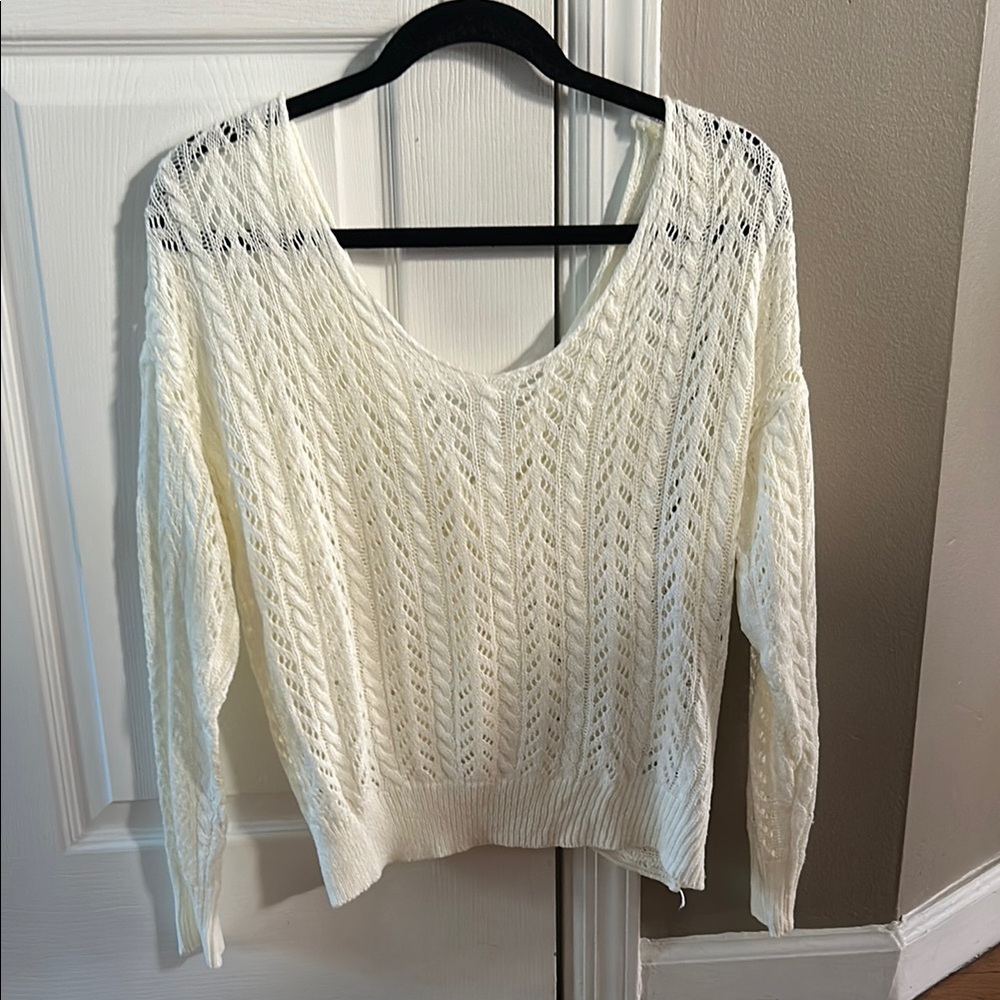Women's White Knit Sweater